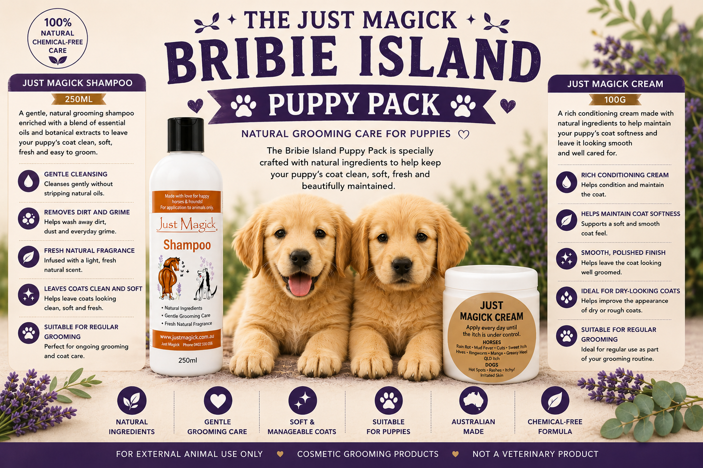 THE JUST MAGICK BRIBIE ISLAND PUPPY PACK