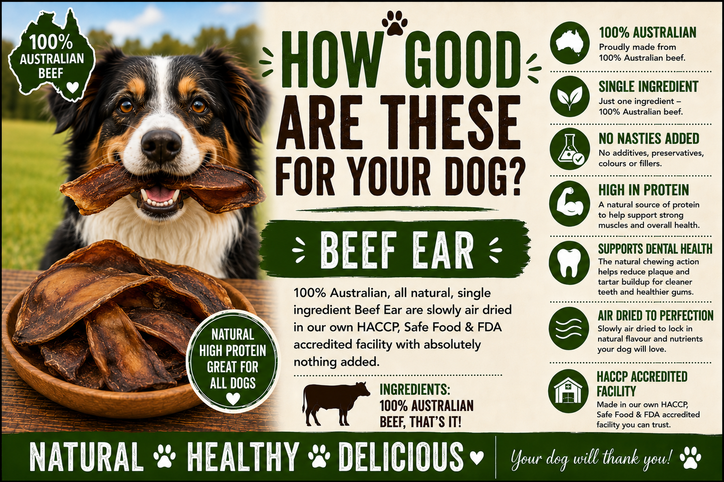 Just Magick Dog Treats Beef Eat 100grams