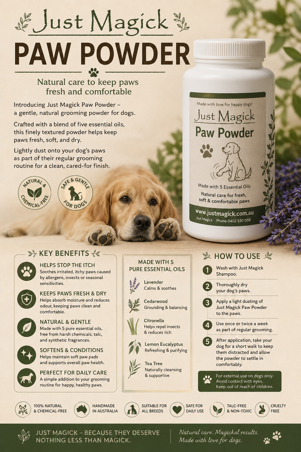 ..JUST MAGICK PAW POWDER