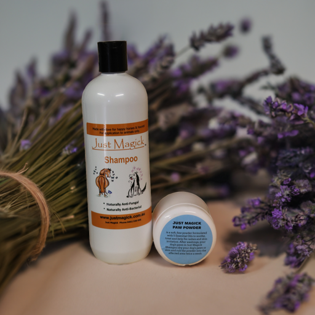 ..JUST MAGICK SHAMPOO & JUST MAGICK PAW POWDER