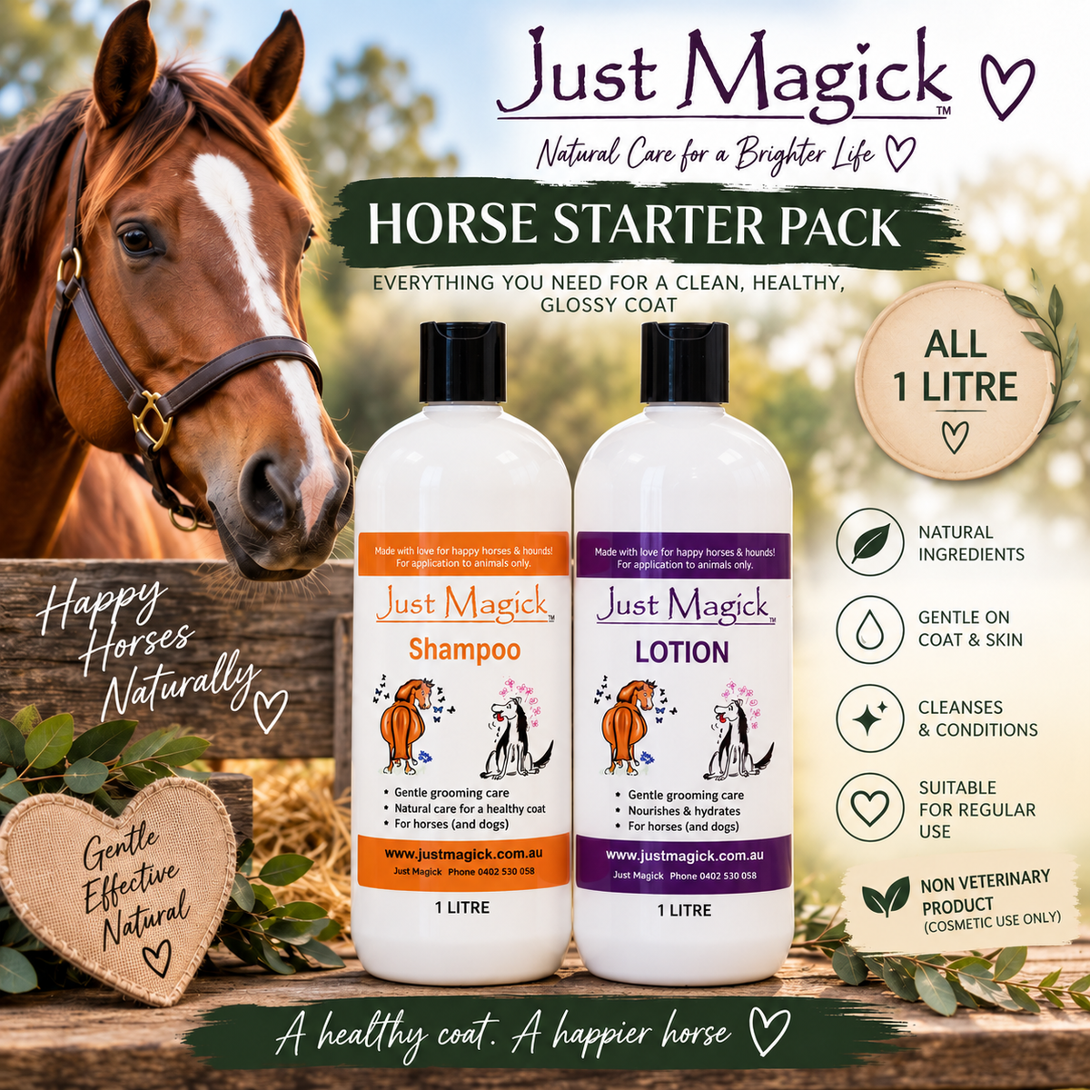 JUST MAGICK HORSE STARTER PACK 1 LITRE