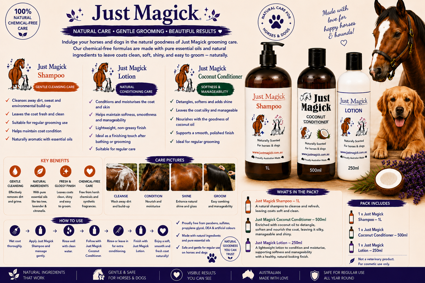 (PACK 2) JUST MAGICK HORSE&DOG