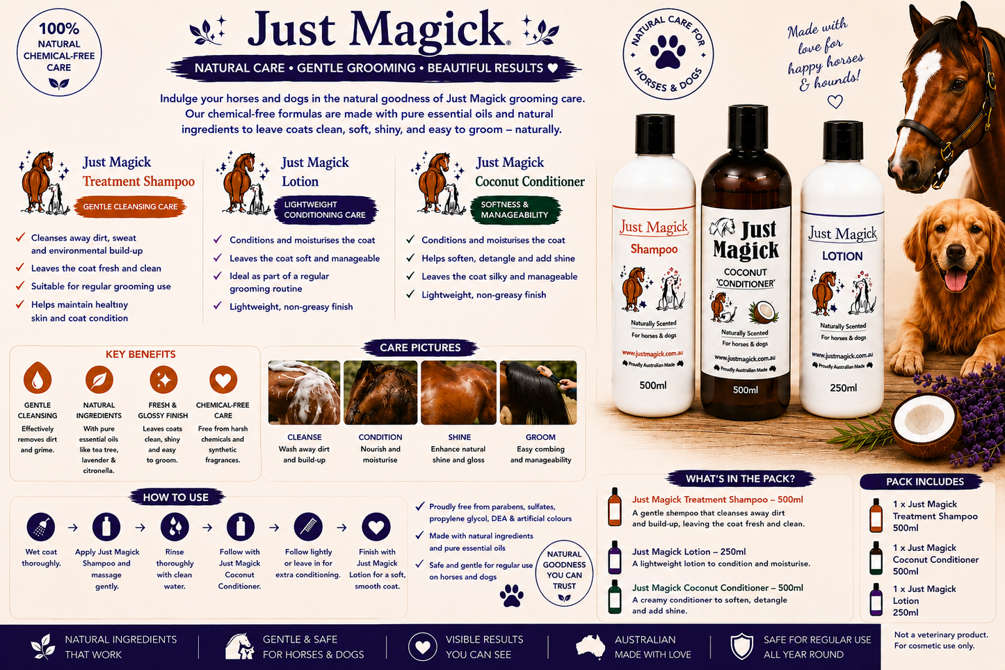 (PACK 1) JUST MAGICK HORSE&DOG