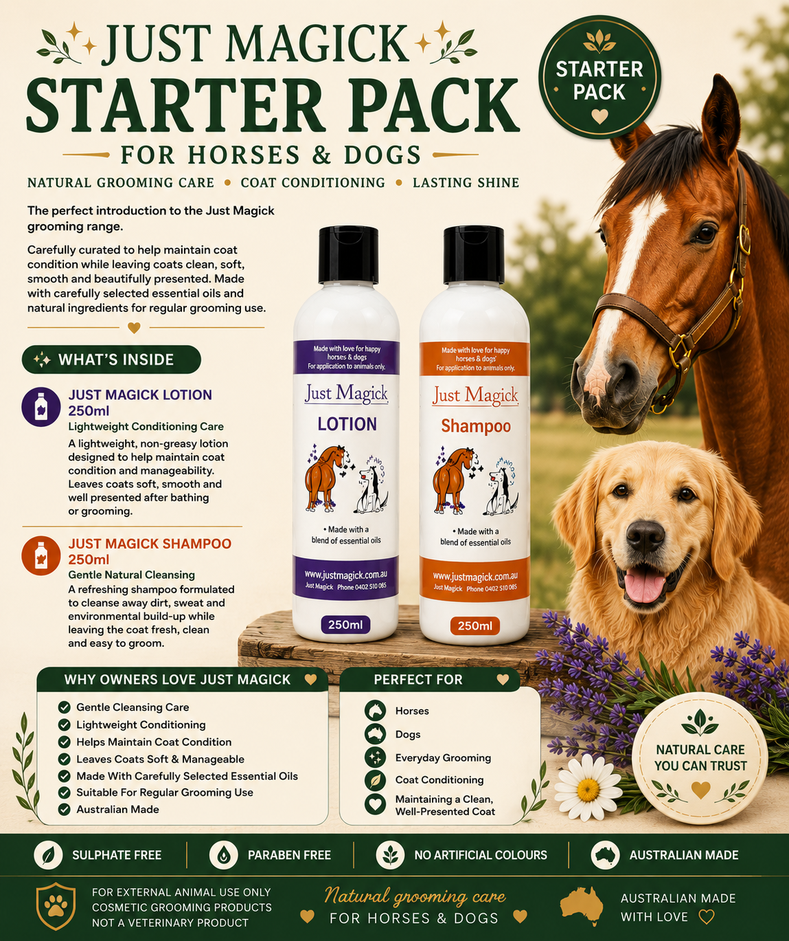 -JUST MAGICK HORSE & DOG STARTER PACK