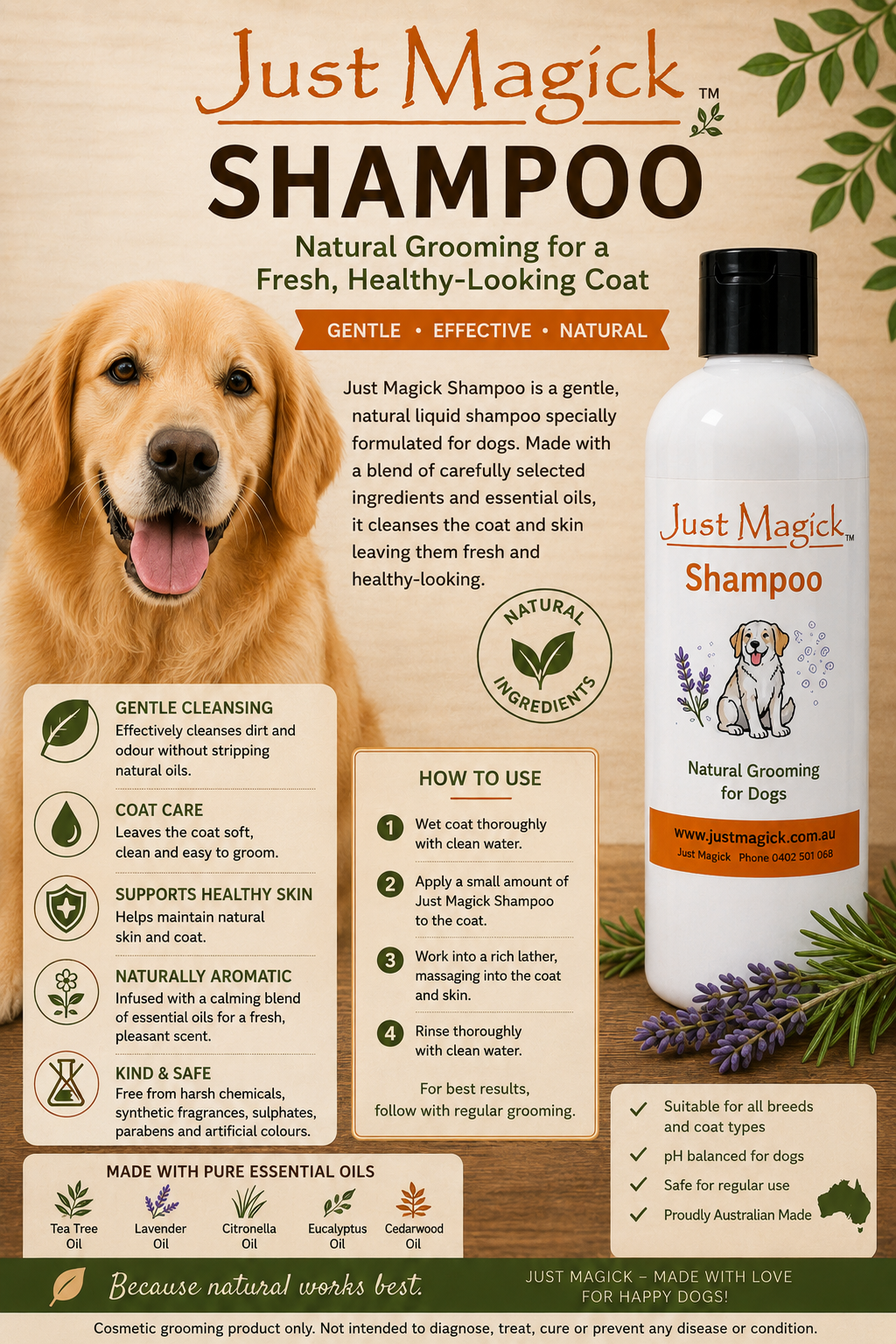 THE JUST MAGICK SHAMPOO FOR DOGS