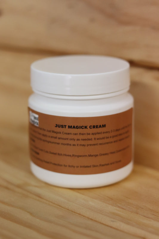 ..JUST MAGICK CREAM FOR HORSES AND DOGS (DOUBLE STRENGTH OF THE LOTION)