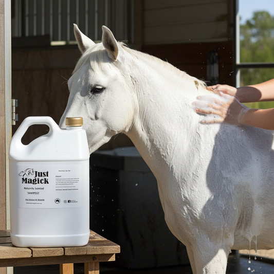 JUST MAGICK PEPPERMINT SHAMPOO FOR HORSES AND DOGS 5LT