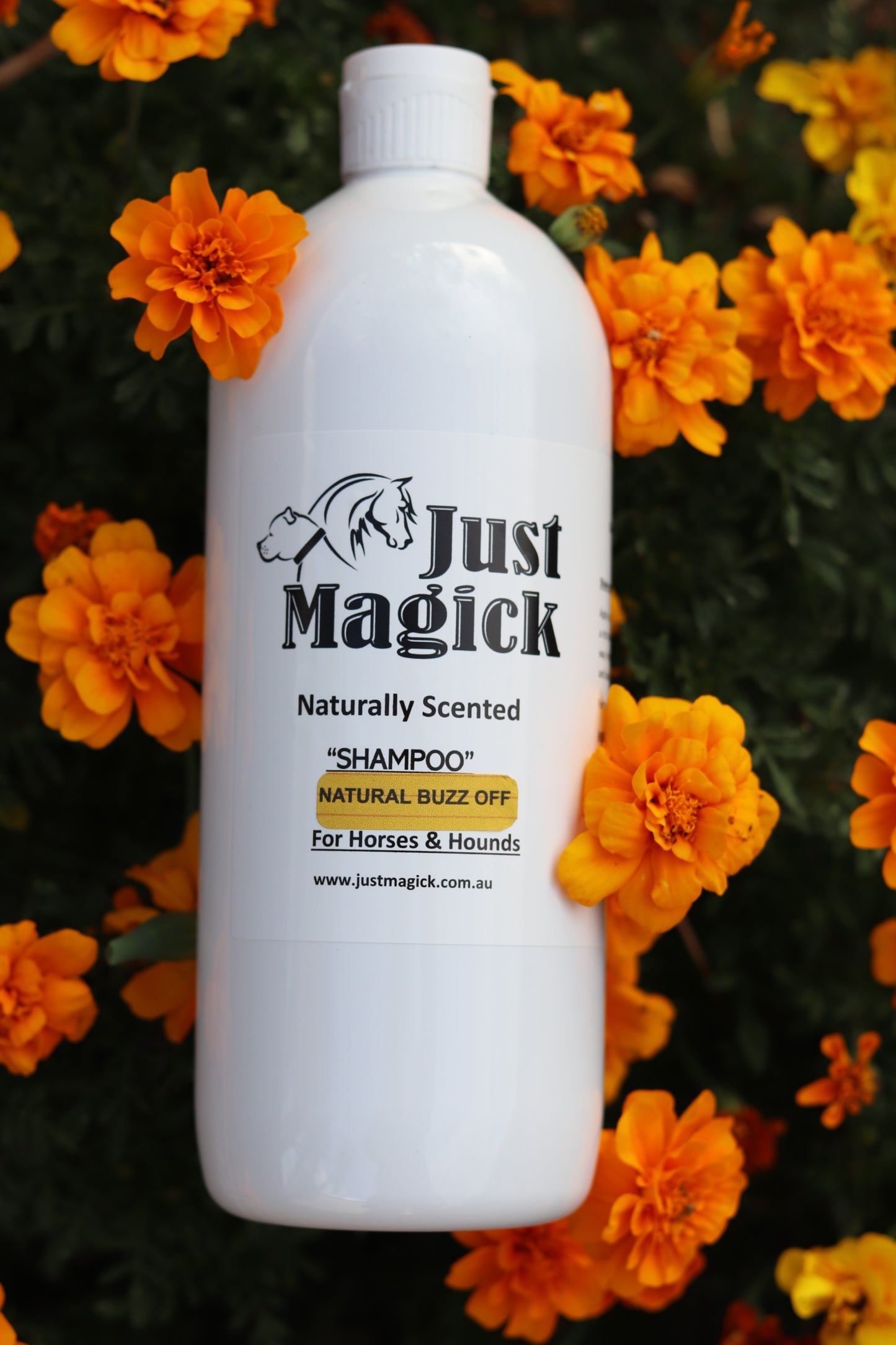JUST MAGICK NATURAL BUZZ OFF BUGS SHAMPOO FOR HORSES AND DOGS